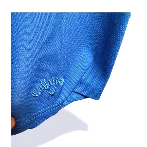 Callaway Opti Dri Men's Blue Golf Polo Shirt CRO EVANS Size LG - Picture 5 of 6